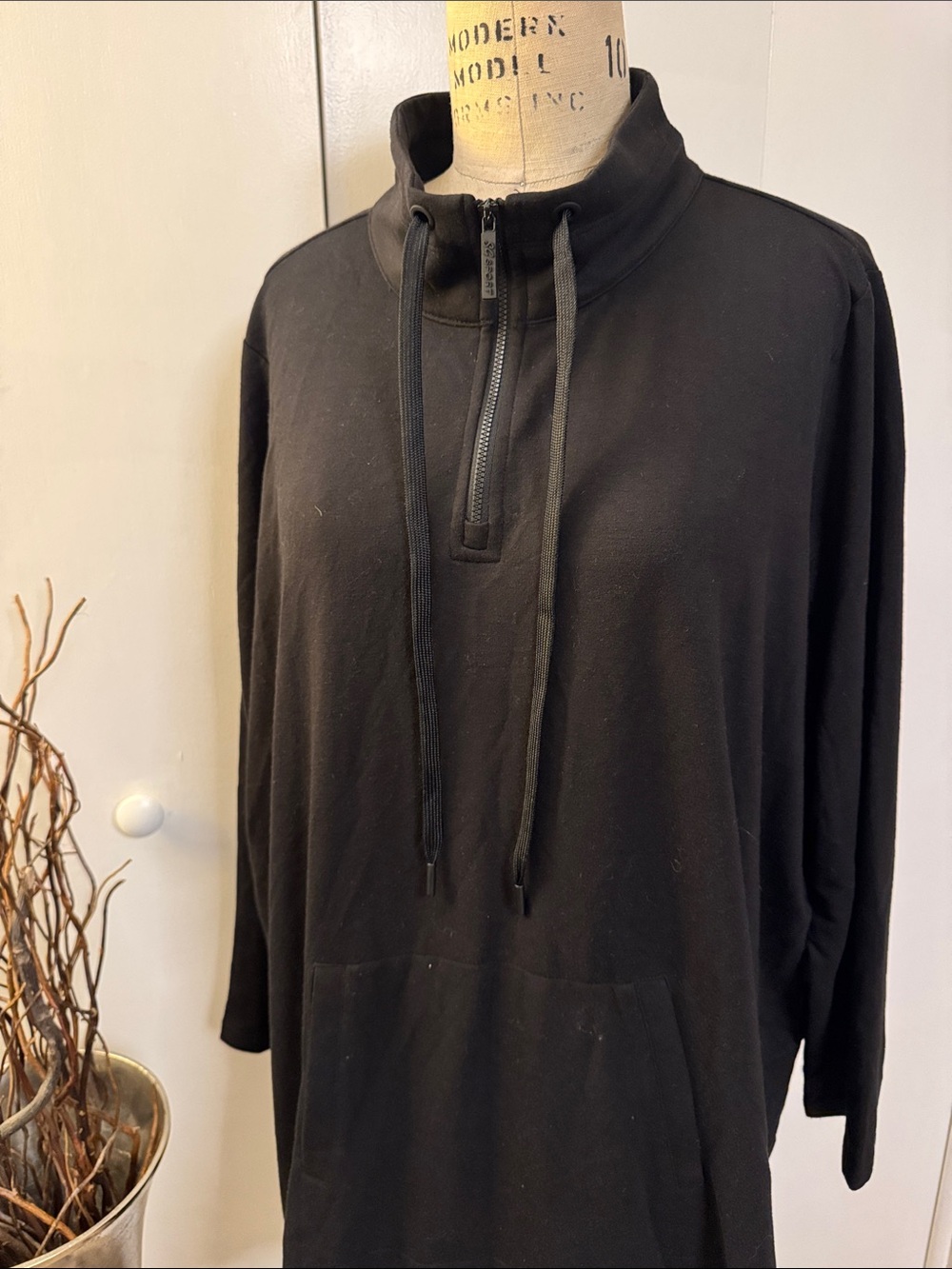 Classic Black Cowl-Neck Pullover Sweater